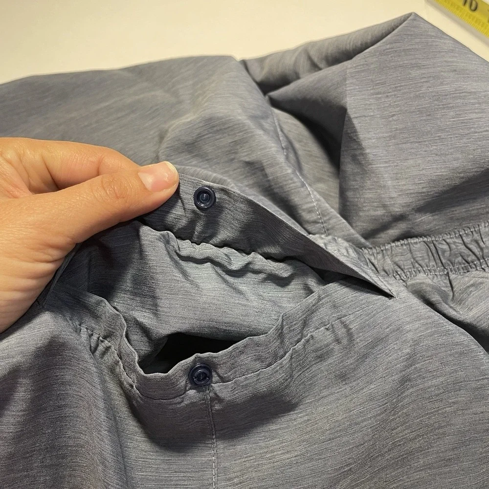 Nike Men Swim Trunks Lined L Gray Pockets Polyester Outdoor Sporty